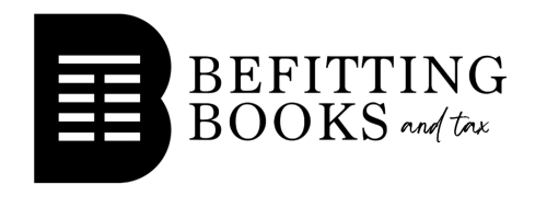 Befitting Books and Tax Logo in black and white